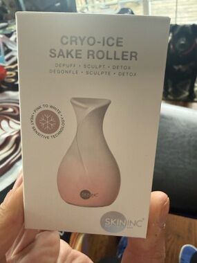 SkinInc Cryo-Ice Sake Roller in Pink - Depuffing Sculpt & Detox